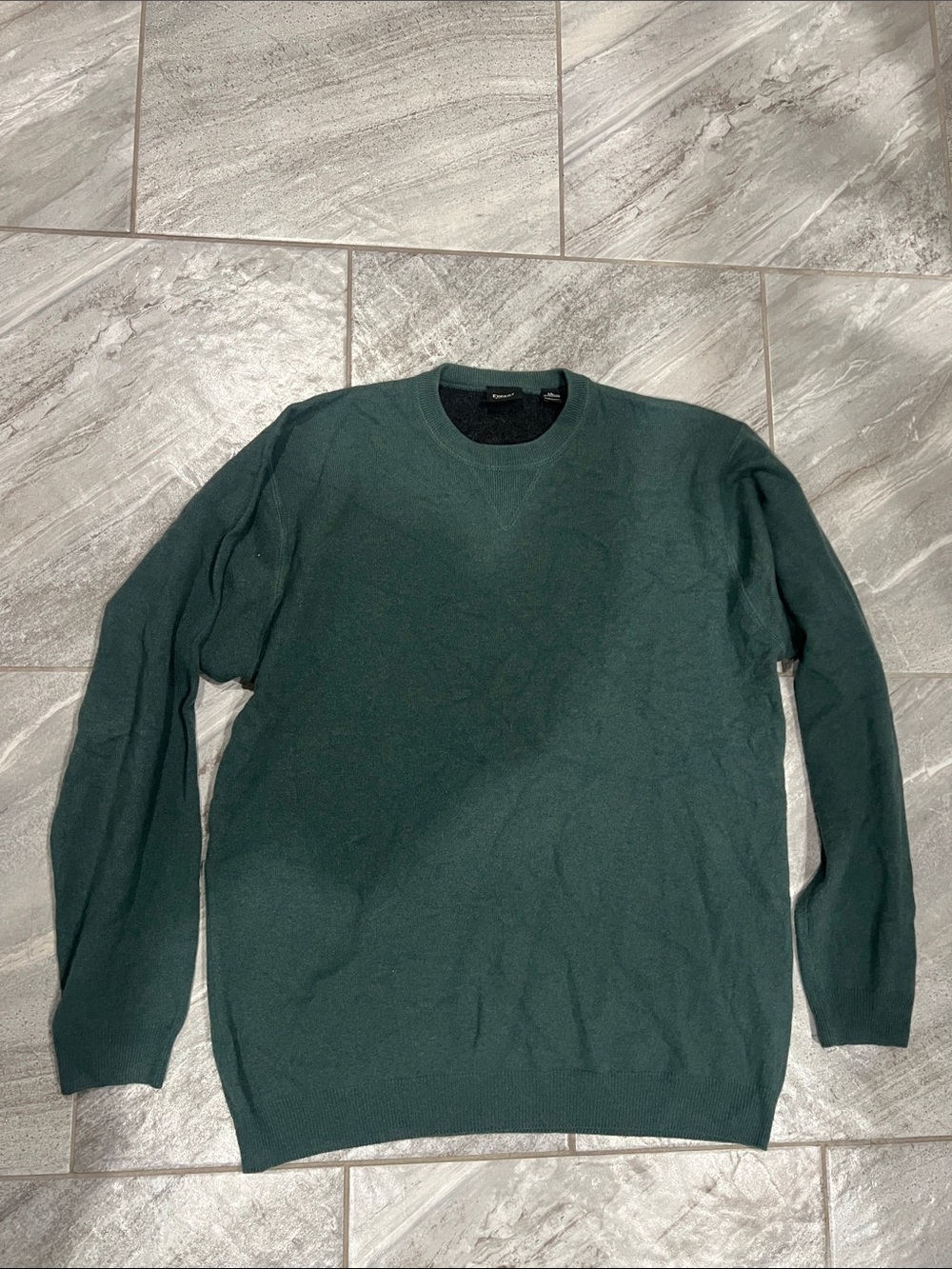 Men's 100% cashmere Green Crewneck Knit Sweater